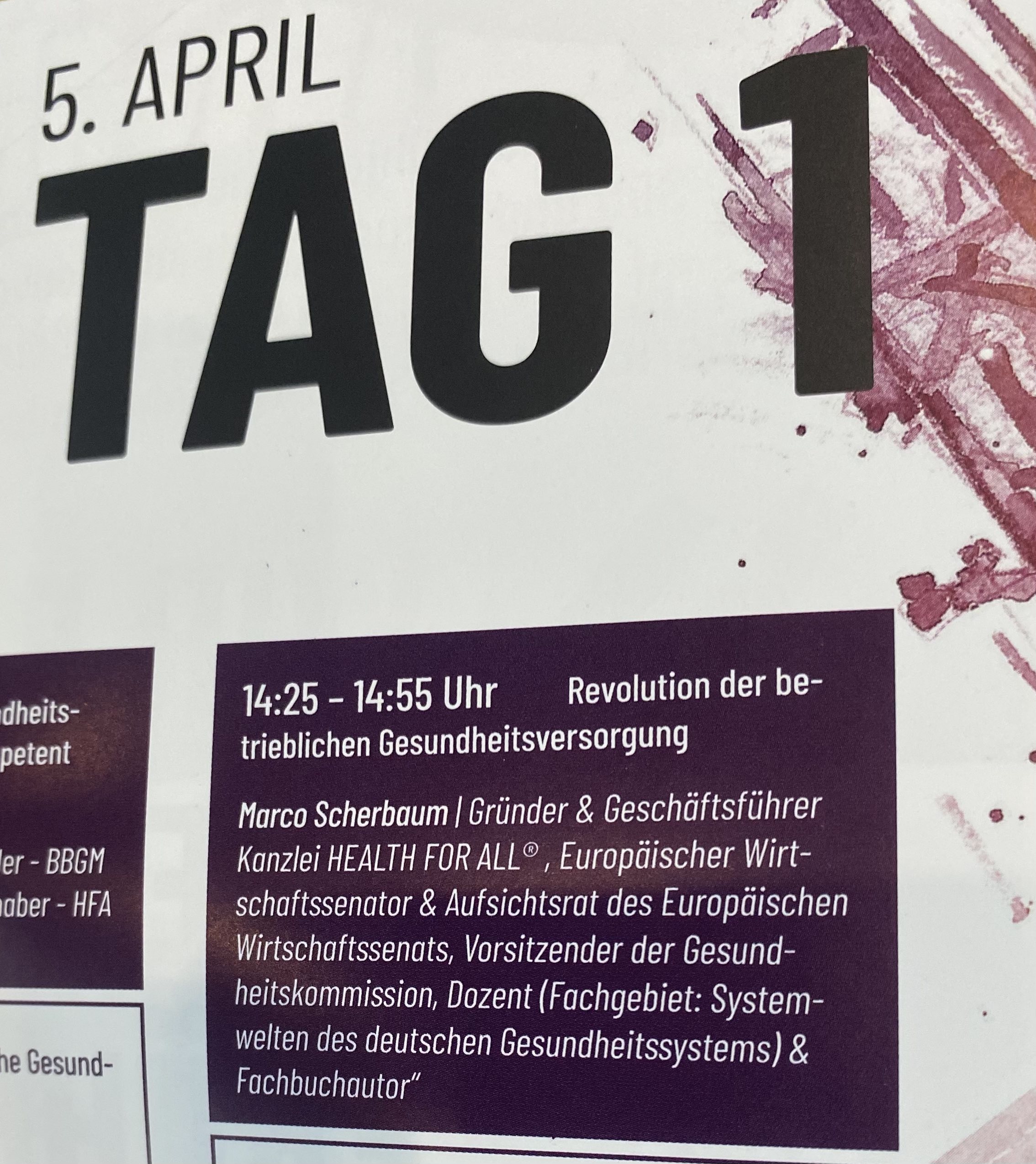 TAG1: Speaker-Corporate Health Convention 2022 Messe Stuttgart_Scherbaum_HEALTH FOR ALL bKV-Vortrag