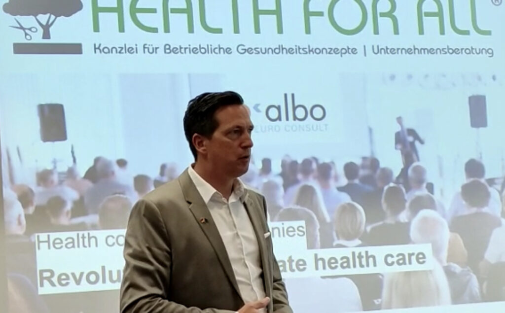 Keynote "“Revolution in corporate health care” Marco Scherbaum bKV HEALTH FOR ALL